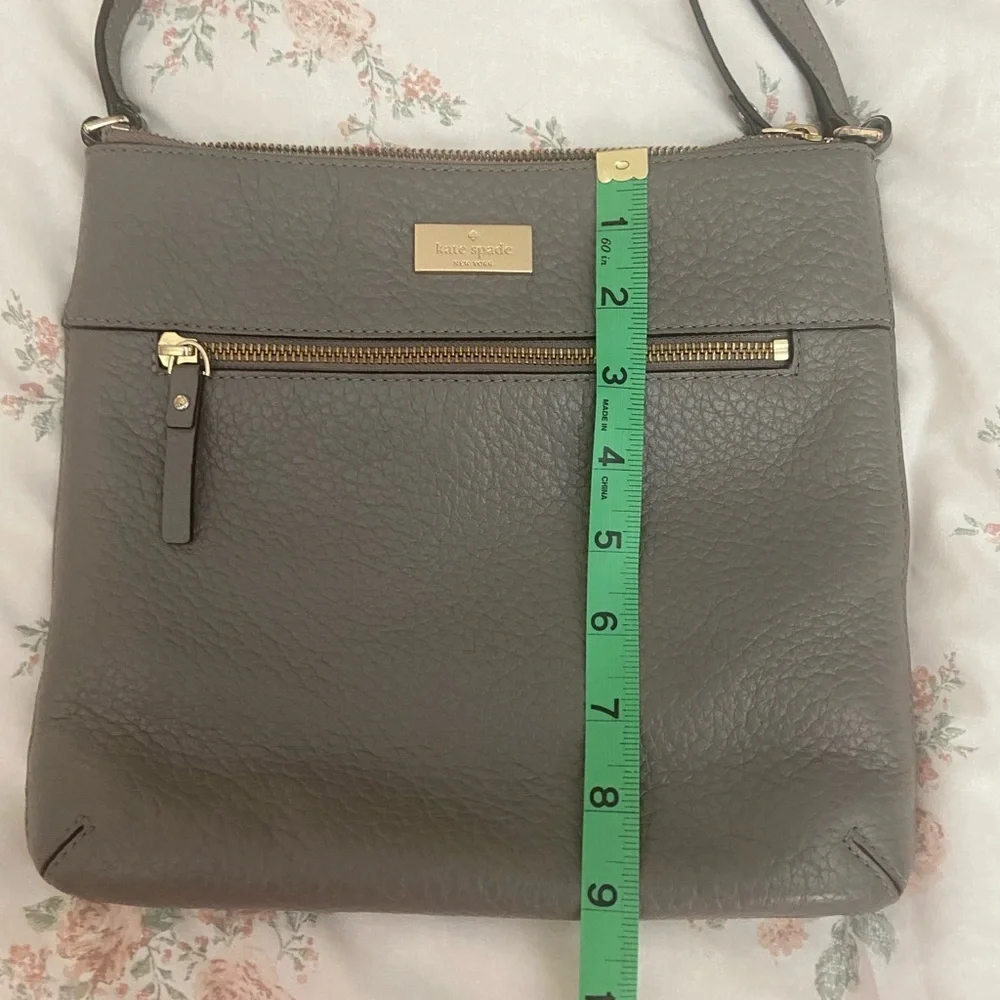 Kate Spade Gray Crossbody Bag with Gold Hardware